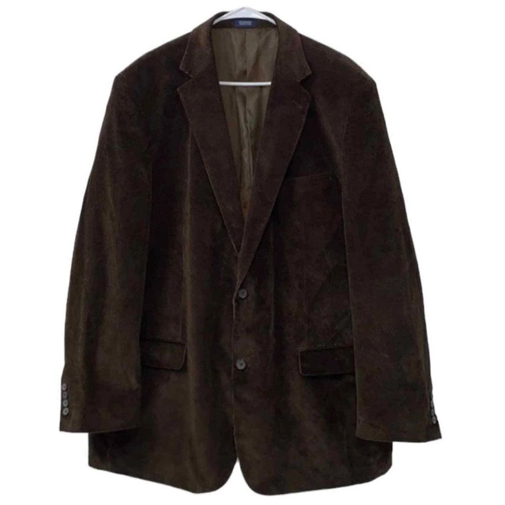 Saddlebred Men's Corduroy Brown
Blazer(Size 48 Long)